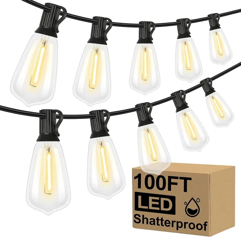 Brightever LED Outdoor String Lights 100FT