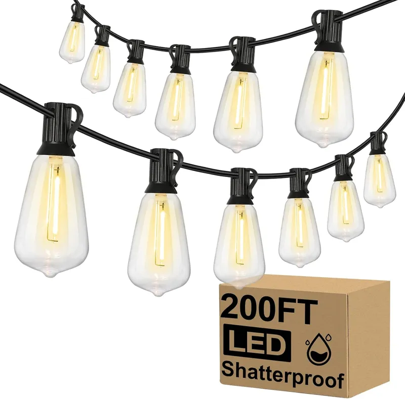 Brightever Outdoor String Lights 200FT Waterproof